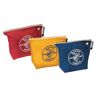 Klein Tools 3.5 in. Assorted Canvas Zipper Tool Bag (3-Pack)