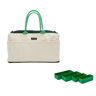 Character 14 in. 9 Pocket Green Canvas Tool Bag with 4 Green Storage Organizers