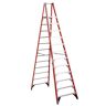 Werner 12 ft. Fiberglass Platform Step Ladder (18 ft. Reach Height) with 375 lb. Load Capacity Type IAA Duty Rating