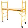 MetalTech Jobsite 6 ft. Baker Style Rolling Scaffold Platform, 1100 lbs. Load Capacity, Steel, 6 ft. W x 6.25 ft. H x 2.5 ft. D