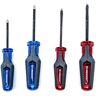 Crescent Phillips/Slotted Co-Molded Diamond Tip Screwdriver Set (4-Piece)