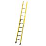 Werner 6 ft. Fiberglass Tapered Sectional Ladder with 375 lb. Load Capacity Type IAA Duty Rating - Intermediate Section