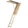 Werner 8 ft. - 10 ft., 22.5 in. x 54 in. Wood Attic Ladder with 250 lb. Maximum Load Capacity