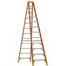 Werner 12 ft. Fiberglass Step Ladder (16 ft. Reach Height) with 300 lb. Load Capacity Type IA Duty Rating