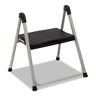 Cosco 1-Step Steel Folding Step Stool, 200 lbs. Capacity, 9.9 in. Working Height, Platinum/Black