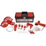 Brady Valve Lockout Tagout Kit with Aluminum Safety Padlocks in Toolbox