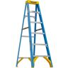 Werner 6 ft. Fiberglass Step Ladder (10 ft. Reach Height) with 250 lb. Load Capacity Type I Duty Rating