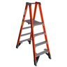 Werner 4 ft. Fiberglass Platform Twin Step Ladder (10 ft. Reach Height) with 300 lb. Load Capacity Type IA Duty Rating