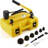 VEVOR 10 Ton Hydraulic Knockout Punch Driver Kit Hole Tool 1/2 in. - 2 in. with 6 Dies