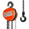 VEVOR Manual Chain Hoist 1-Ton 2200 lbs. Capacity Hand Chain Hoist 10 ft. with Double-Pawl Brake for Garage, Factory, Dock
