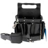 IDEAL 9 in. W Tuff-Tote Premium Black Leather Tool Bag with Strap (8-Pocket)