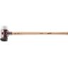 Halder Simplex 4 lbs. Mallet with 60 Long Handle, Superplastic, STAND-UP Black Rubber Inserts