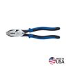 Klein Tools 9 in. Journeyman High Leverage Side Cutting Pliers for Heavy Duty Cutting