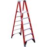 Werner 8 ft. Fiberglass Platform Step Ladder (14 ft. Reach Height) with 375 lb. Load Capacity Type IAA Duty Rating