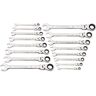 GEARWRENCH Metric 90-Tooth Flex Head Combination Ratcheting Wrench Tool Set (16-Piece)