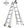 Gorilla Ladders 26 ft. Reach MPXW Aluminum Multi-Position Ladder with Wheels, 375 lb. Load Capacity Type IAA Duty Rating