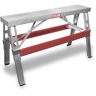 Wal-Board Tools 4 ft. x 1.53 ft. Aluminum Alloy Heavy-Duty Adjustable Height Folding Work Platform, 400 lbs. Load Capacity
