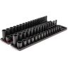 TEKTON 3/8 in. Drive 6-Point Impact Socket Set with Rails (1/4 in.-1 in., 6 mm-24 mm) (68-Piece)