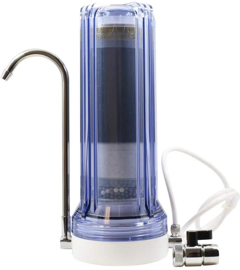 ANCHOR WATER FILTERS Premium 7-Stage Counter Top Water Filtration System in Clear