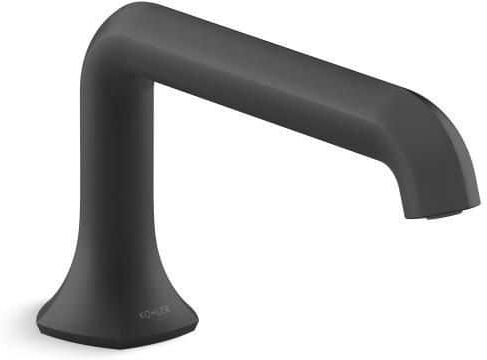 KOHLER Occasion Deck-Mount Bath Spout with Straight Design in Matte Black