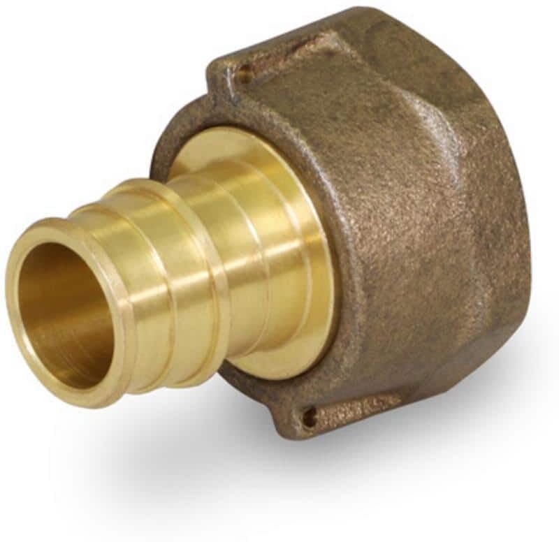 The Plumber's Choice 3/4 in. Pex A x 1 in. FIP Brass Water Meter Coupling with Washer Lead Free (Pack of 5)