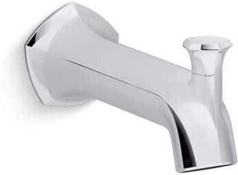 KOHLER Occasion 8 in. Diverter Bath Spout Wall-Mount with Straight Design in Polished Chrome