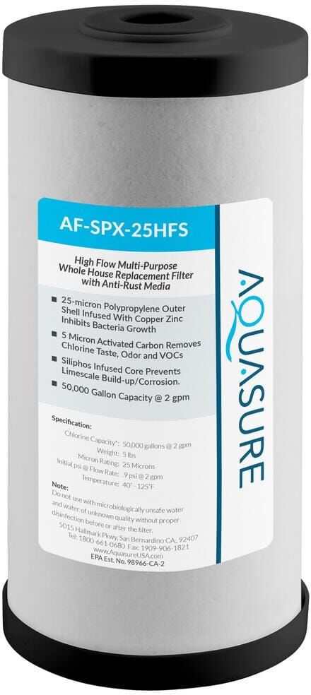 AQUASURE Fortitude V2 Multi-Purpose Replacement Filter Cartridge with Siliphos - Standard Size