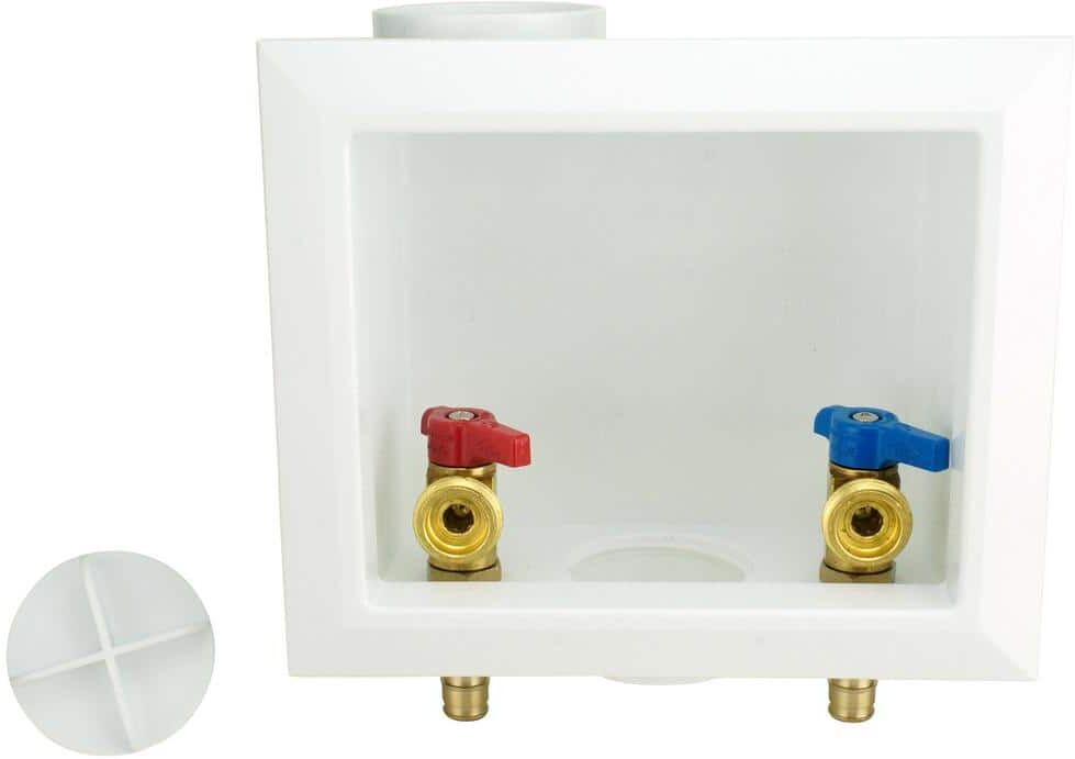 Apollo 1/2 in. Brass PEX-A Barb x 3/4 in. Male Hose Thread Washing Machine Outlet Box