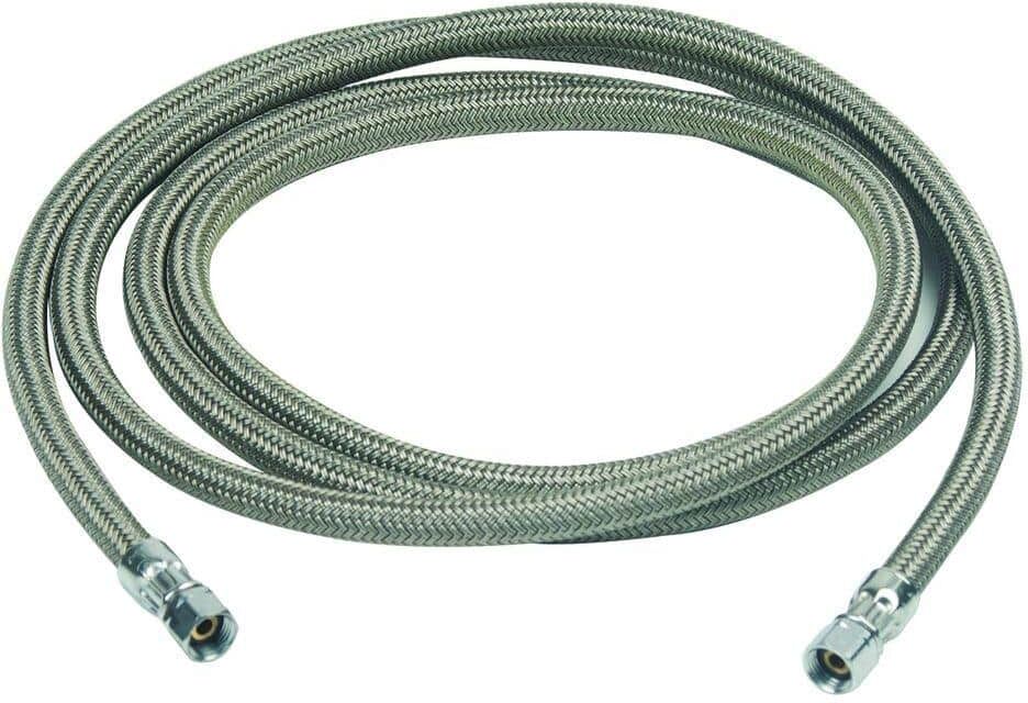 BrassCraft 1/4 in. Compression x 1/4 in. Compression x 96 in. Braided Polymer Icemaker/Humidifier Supply Line