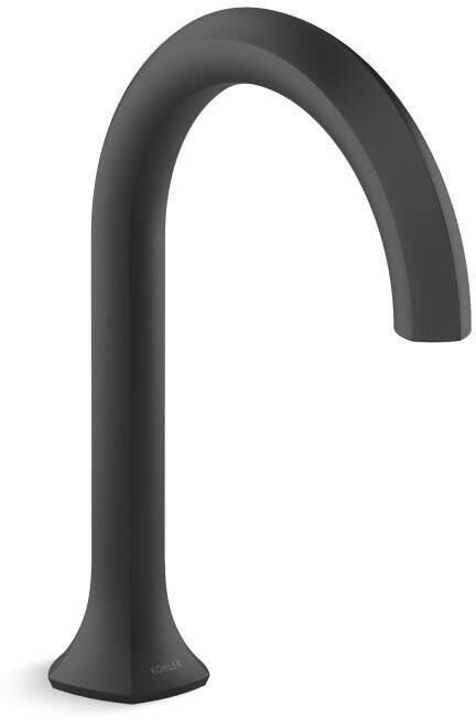 KOHLER Occasion Deck-Mount Bath Spout with Cane Design in Matte Black