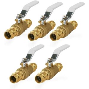 The Plumber's Choice 1-1/4 in. Press Brass Ball Valve (Pack of 5)