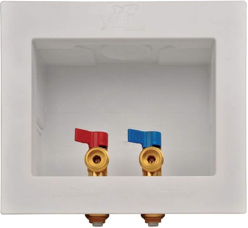 SharkBite 1/2 in. Push-to-Connect x 3/4 in. MHT Brass Washing Machine Outlet Box