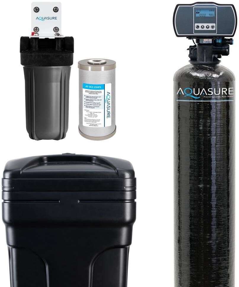 AQUASURE Harmony Series 32,000 Grain Electronic Metered Water Softener with Sediment and Carbon Pre-Filter