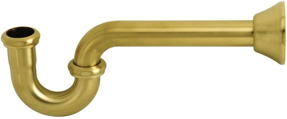 Kingston Vintage 1-1/4 in. Brass Decor P-Trap 18-Gauge in Brushed Brass