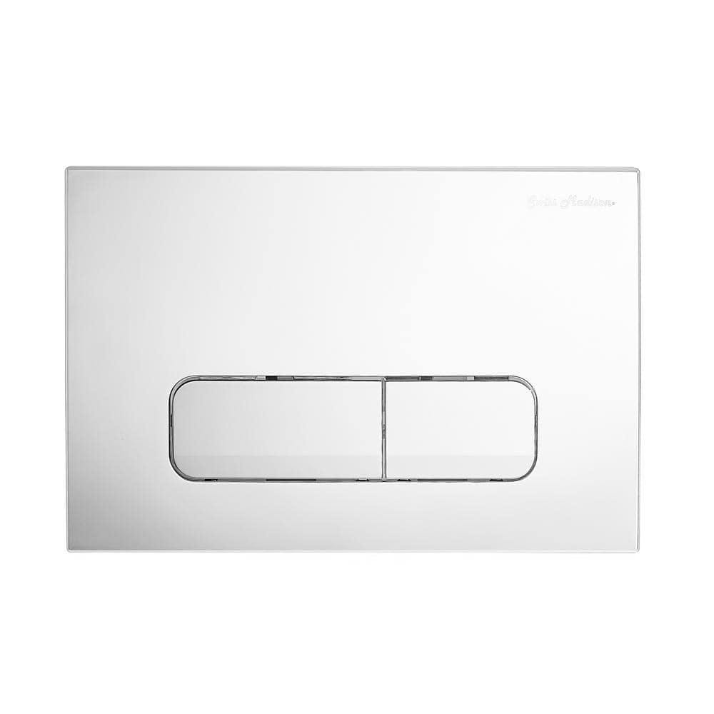 Swiss Madison Wall Mount Dual Flush Actuator Plate with Rectangle Push Buttons, Chrome