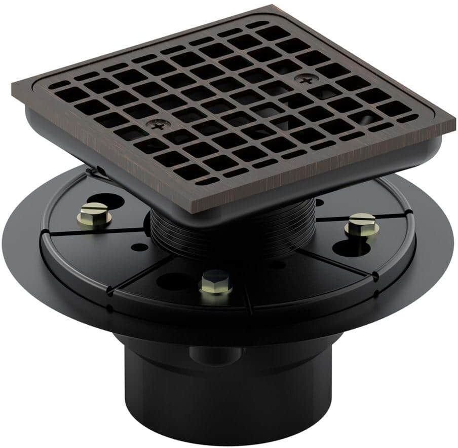 KOHLER Square Design Tile-In Shower Drain, Oil-Rubbed Bronze