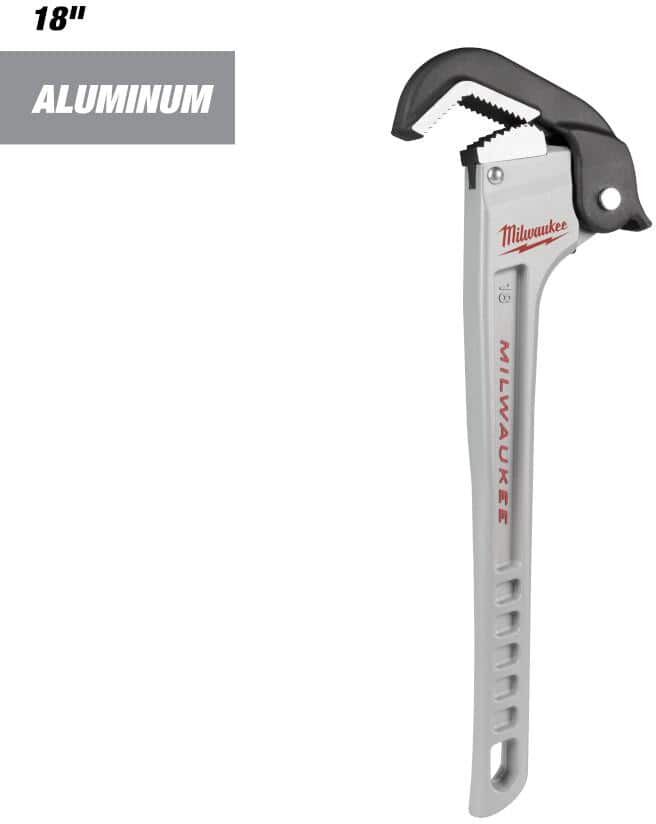 Milwaukee 18 in. Self-Adjusting Aluminum Pipe Wrench