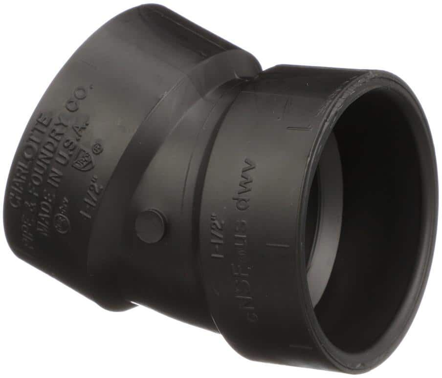 Charlotte Pipe 3 in. ABS DWV 22-1/2-Degree Hub x Hub Elbow Fitting