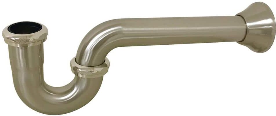 Kingston Vintage 1-1/2 in. Brass P- Trap in Brushed Nickel