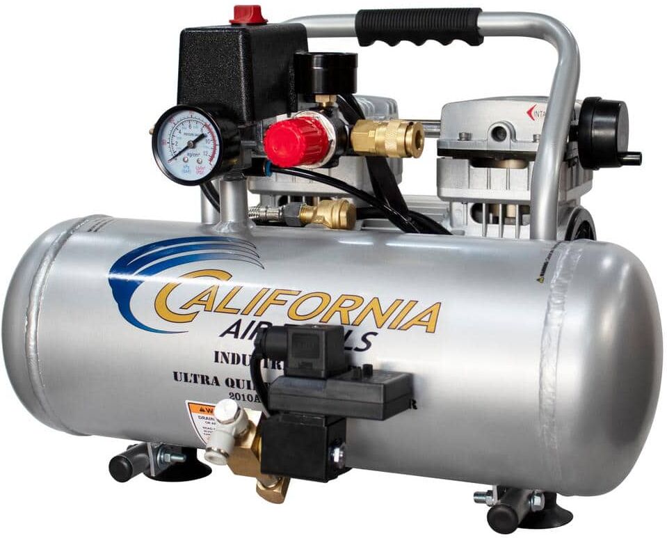 California Air Tools 2010ALFCAD Ultra Quiet Oil-Free 1.0 Hp 2.0 Gal. 125 PSI Aluminum Tank Electric Air Compressor with Automatic Drain Valve