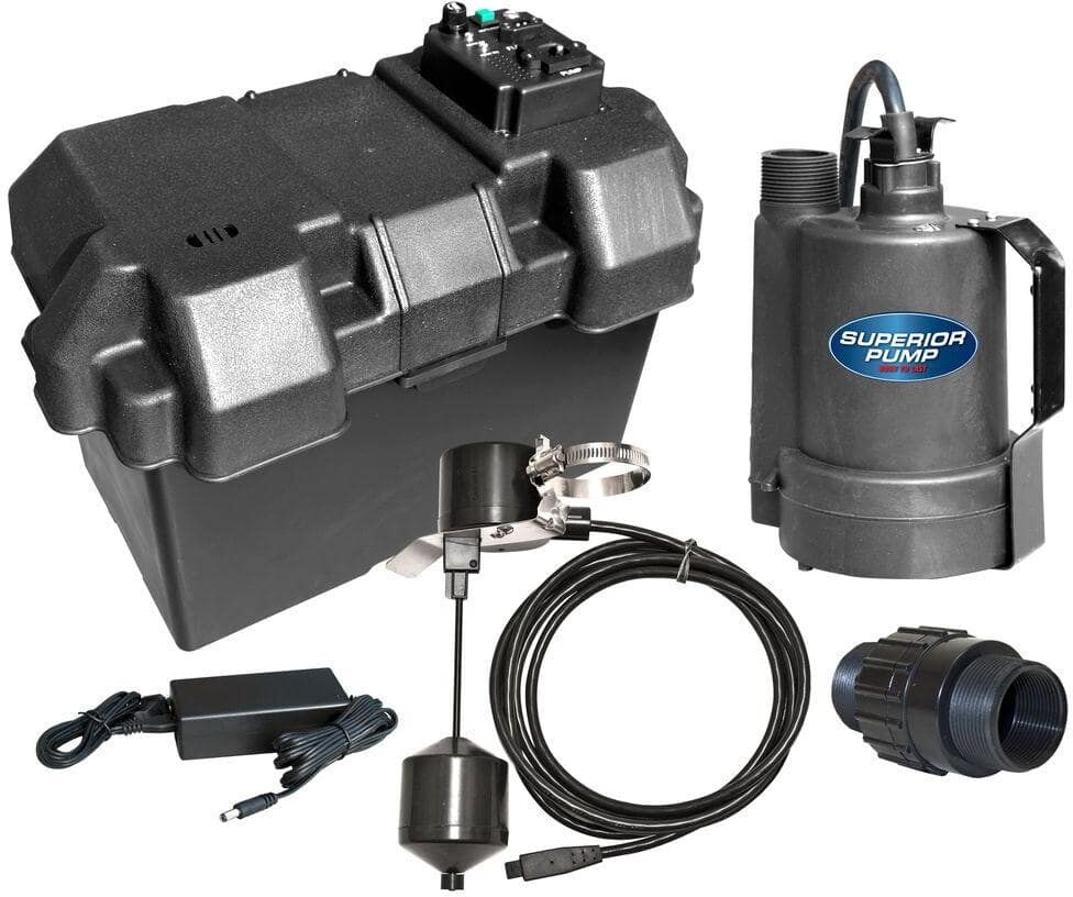 Superior Pump 12-Volt Submersible Emergency Battery Backup Sump Pump System