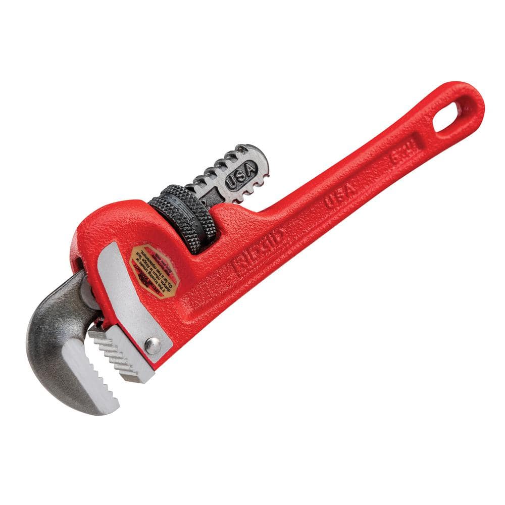 RIDGID 6 in. Straight Pipe Wrench for Heavy-Duty Plumbing, Sturdy Plumbing Pipe Tool with Self Cleaning Threads and Hook Jaws