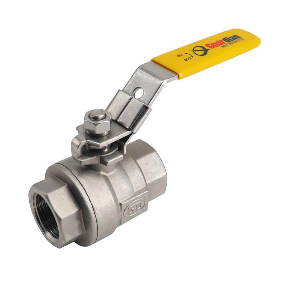 Guardian 1/4 in. 316 Stainless Steel 2000 PSI 2-Piece Full Port Ball Valve