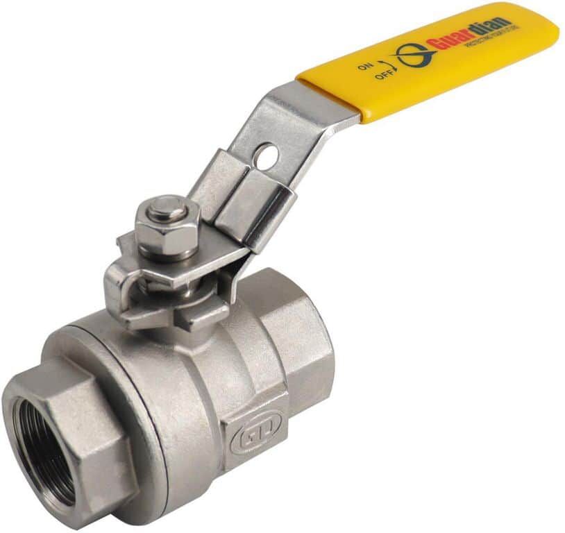 Guardian 1-2/2 in. 316 Stainless Steel 2000 PSI 2-Piece Full Port Ball Valve