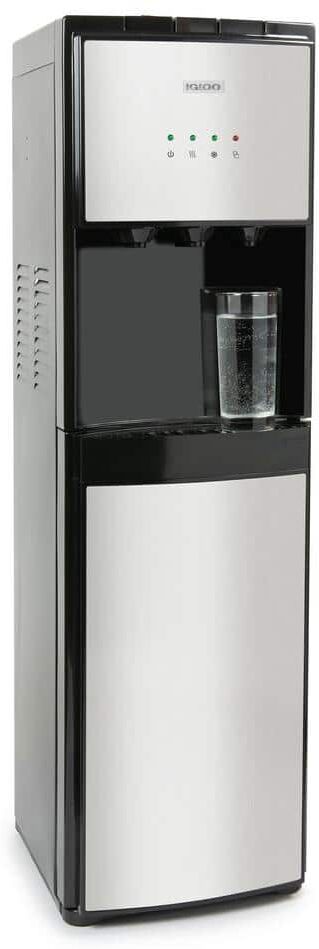 IGLOO 3 or 5 Gal. Water Cooler in Black with Hot, Cold and Room Temperature Water Functions