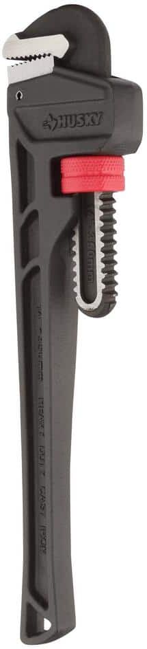 Husky 14 in. Heavy Duty Cast Iron Pipe Wrench with 1-1/2 in. Jaw Capacity