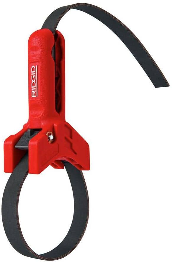 RIDGID 7 in. Strap Wrench with STRAPLOCK Pipe Handle, Sturdy Adjustable Wrench for All Conditions, Pipe Capacity of 3 in.-8 in.