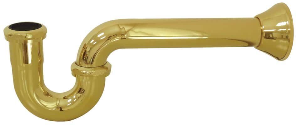 Kingston Vintage 1-1/2 in. Brass P- Trap in Polished Brass