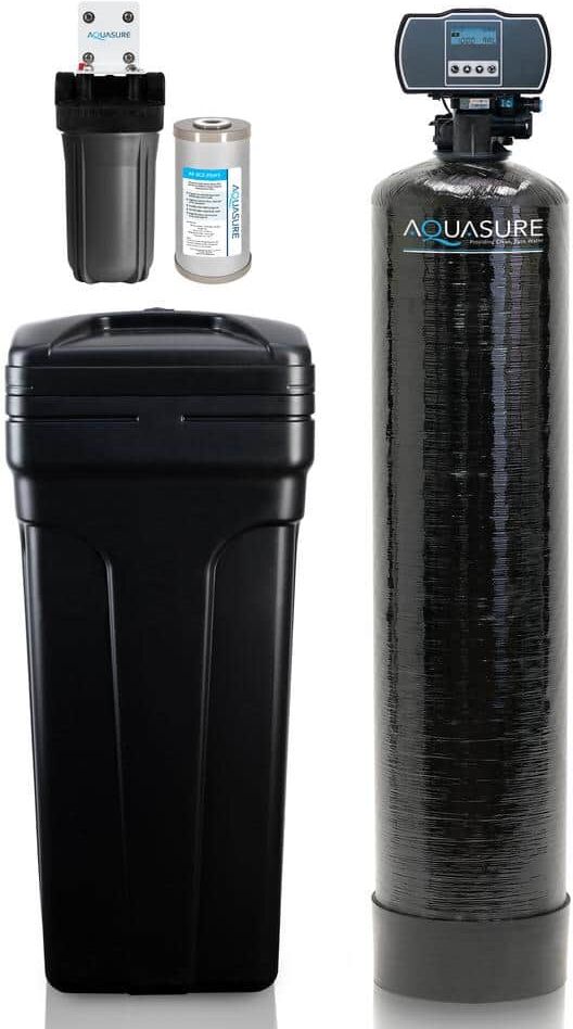 AQUASURE Harmony Series 64,000 Grain Electronic Metered Water Softener with Sediment and Carbon Pre-Filter