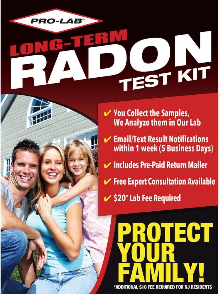 PRO-LAB Long Term Radon Gas Test Kit